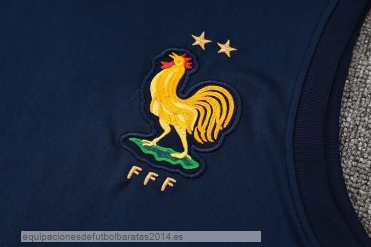 Nuevo Entrenamiento Sin Mangas Conjunto Completo Francia 2024 Azul Marino Baratas